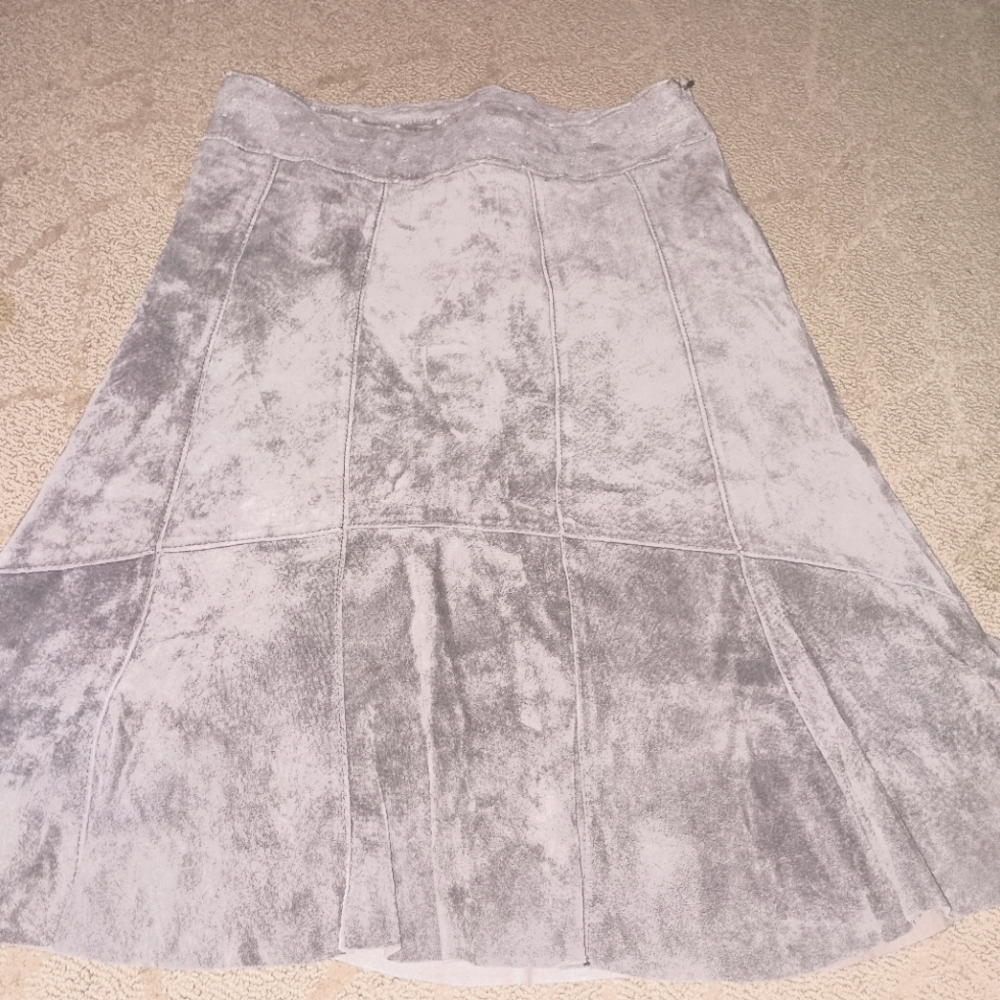 CABI LADIES WOMENS 2 4 BROWN SUEDE LUXURY SKIRT CLASSY FALL WINTER $148